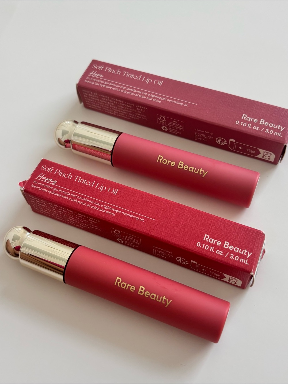 Rare Beauty Soft Pinch Tinted Lip Oil in Hope and Happy